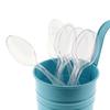 AmerCareRoyal Heavy Weight Unwrapped Disposable Polystyrene Plastic Teaspoons for Restaurants and Catering, Clear, Pack of 1000 view 1