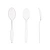 AmerCareRoyal Heavy Weight Unwrapped Disposable Polystyrene Plastic Teaspoons for Restaurants and Catering, Clear, Pack of 1000 view 2