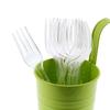 AmerCareRoyal Heavy Weight Unwrapped Disposable Polystyrene Plastic Forks for Restaurants and Catering, Clear, Pack of 1000 view 1
