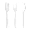 AmerCareRoyal Heavy Weight Unwrapped Disposable Polystyrene Plastic Forks for Restaurants and Catering, Clear, Pack of 1000 view 2