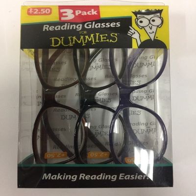 3 Pack Reading Glasses For Dummies Choose Strength and Color New (1.50, Brown Black Purple)