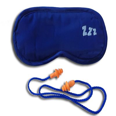 AfyMessaggero 100% Mulberry Silk Hypoallergenic Sleep Mask (Blue)