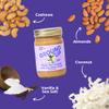Ground Up Almond & Cashew Nut Butter - Triple Nut Crunch - Peanut-Free, Dairy-Free, Gluten-Free, Vegan - 1 Jar 12oz view 3