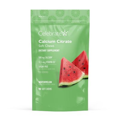 Celebrate Vitamins Bariatric 500mg Calcium Citrate Soft Chews with 500 IU Vitamin D3  Essential for Gastric Bypass Patients & Bone Health - Sugar & Gluten Free, Melon (90 Chews)