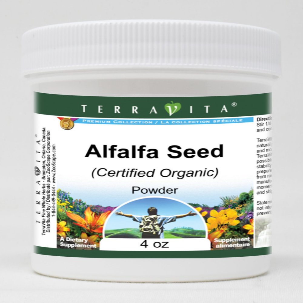 Alfalfa Seed (Certified Organic) Powder (4 oz, ZIN: 516910) - 3 Pack