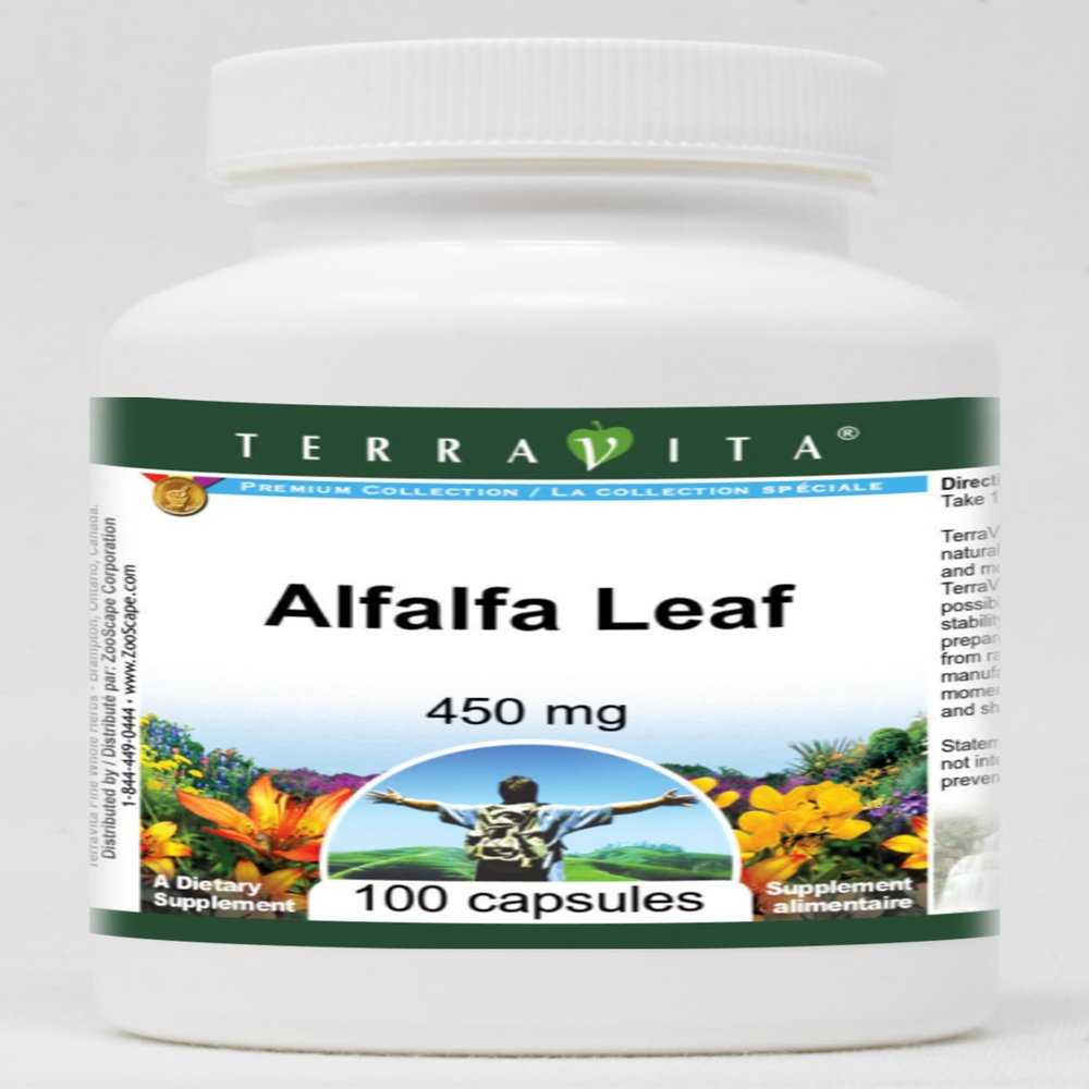 Alfalfa Leaf - 450 mg (100 Capsules, ZIN: 510945) - 3 Pack