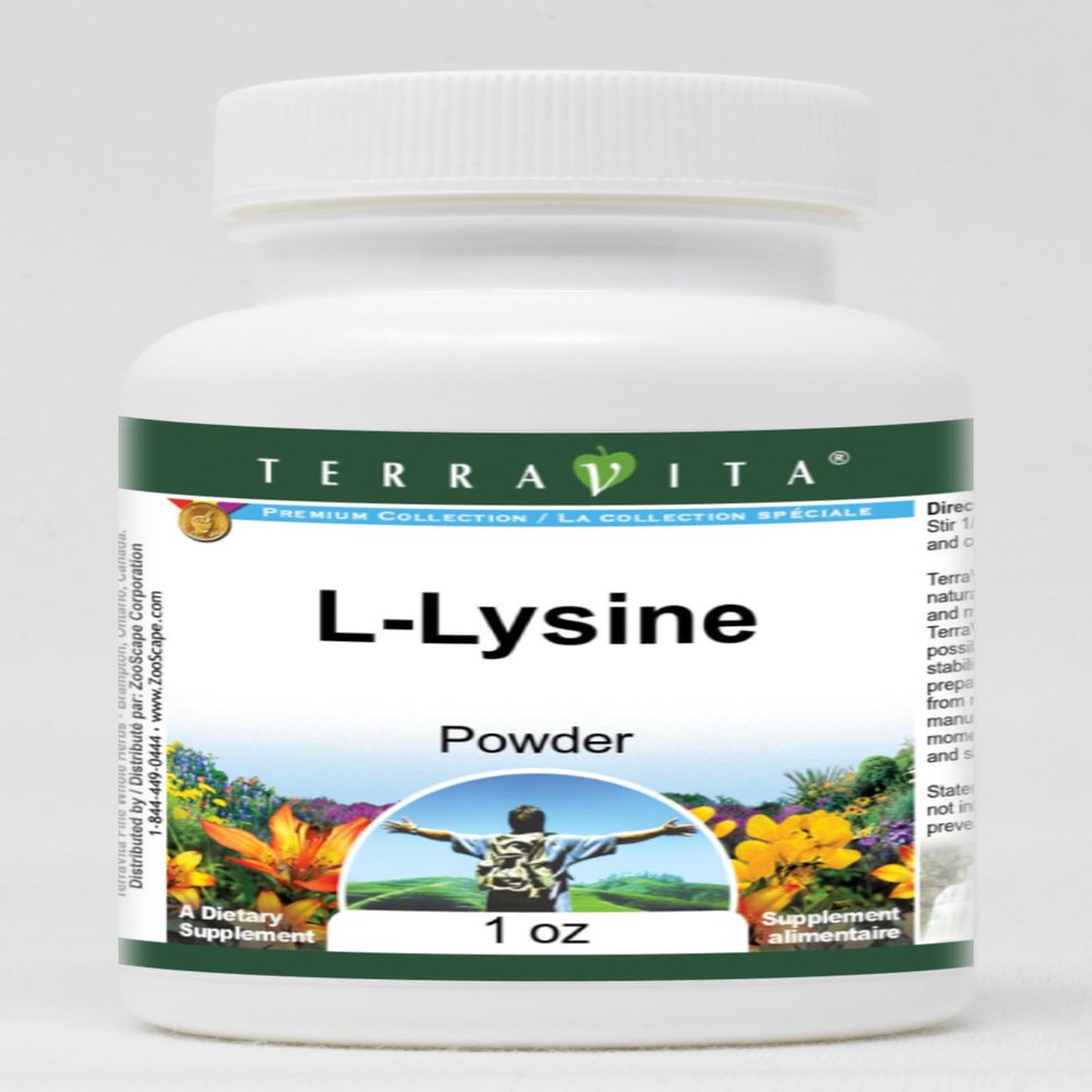 Terravita L-Lysine Powder (1 oz, ZIN: 514863) - 3 Pack