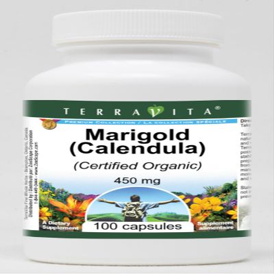 Marigold (Calendula) (Certified Organic) - 450 mg (100 Capsules, ZIN: 517744) - 3 Pack