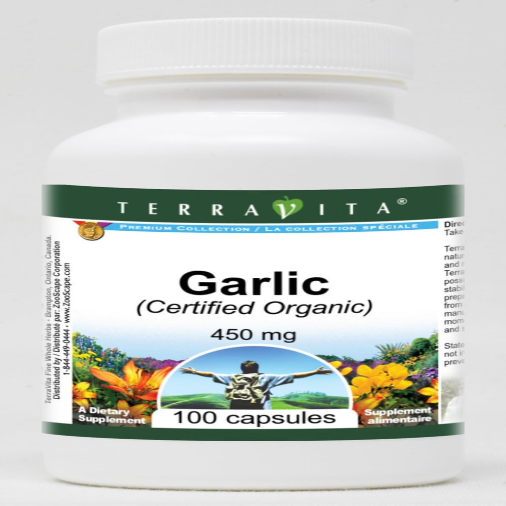Garlic (Certified Organic) - 450 mg (100 Capsules, ZIN: 517695) - 3 Pack