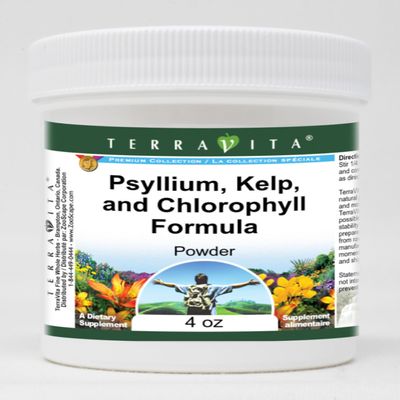 Terravita Psyllium, Kelp, and Chlorophyll Formula Powder (4 oz, ZIN: 512485) - 3 Pack