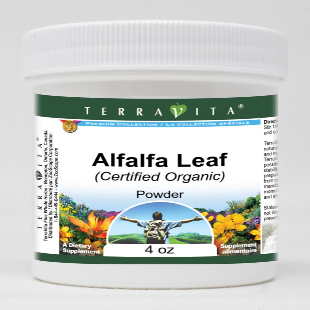 Alfalfa Leaf (Certified Organic) Powder (4 oz, ZIN: 517564) - 3 Pack