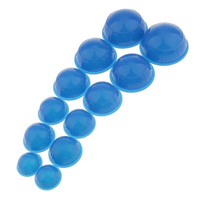 Set of 12 Pieces Professional Silicone Suction Vacuum Cup Body Massage Cellulite Cupping Kit