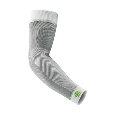 Bauerfeind Sports Compression Arm Sleeves (1 Pair) - Air Knit Fabric Breathable, Durable, Washable (White,Medium/Long)