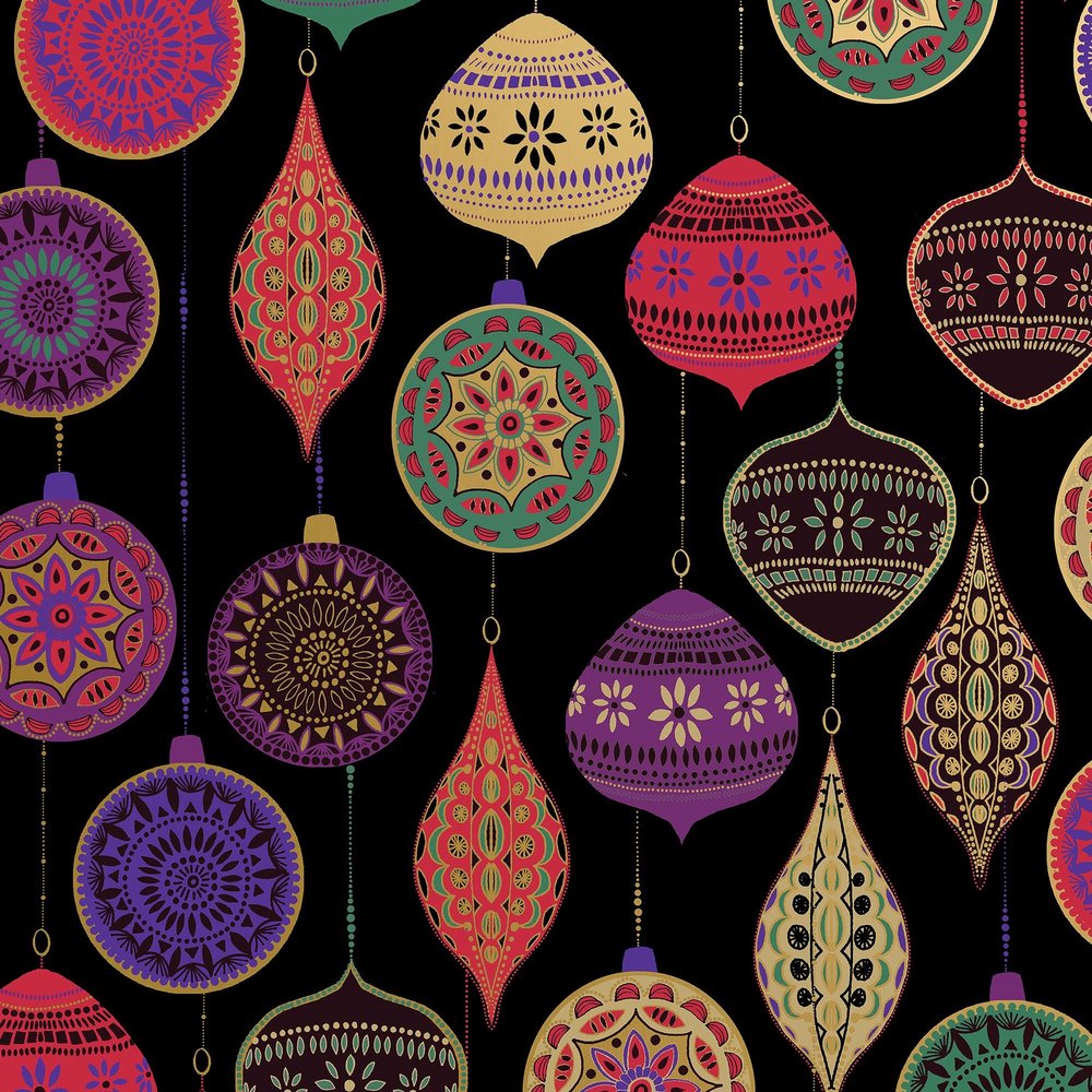 Jillson Roberts Bulk Gift Wrapping Paper, Opulent Ornament, 1/4 Ream 208' x 30"
