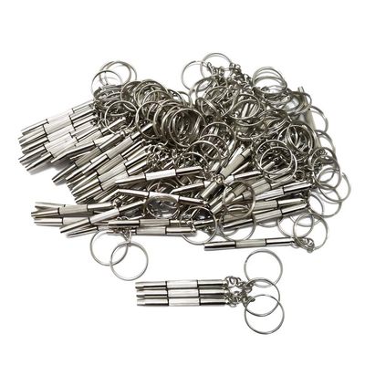 100 pcs Wholesale Mini 3 in 1 Stainless Steel Screwdriver Keychain Precision Eyeglass Repair Tool (100)