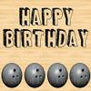 1/4 Sheet - Bowling Balls League Birthday - Edible Cake/Cupcake Party Topper - D22671 view 1