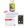 Divoti Deep Custom Laser Engraved Stainless Steel Medical Alert Necklace for Men/Women, Autism Tag Medical ID Necklace, Dog Tag w/Free Engraving-Stainless Square Rolo Chain-24 view 4