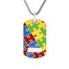 Divoti Deep Custom Laser Engraved Stainless Steel Medical Alert Necklace for Men/Women, Autism Tag Medical ID Necklace, Dog Tag w/Free Engraving-Stainless Square Rolo Chain-28 view 1