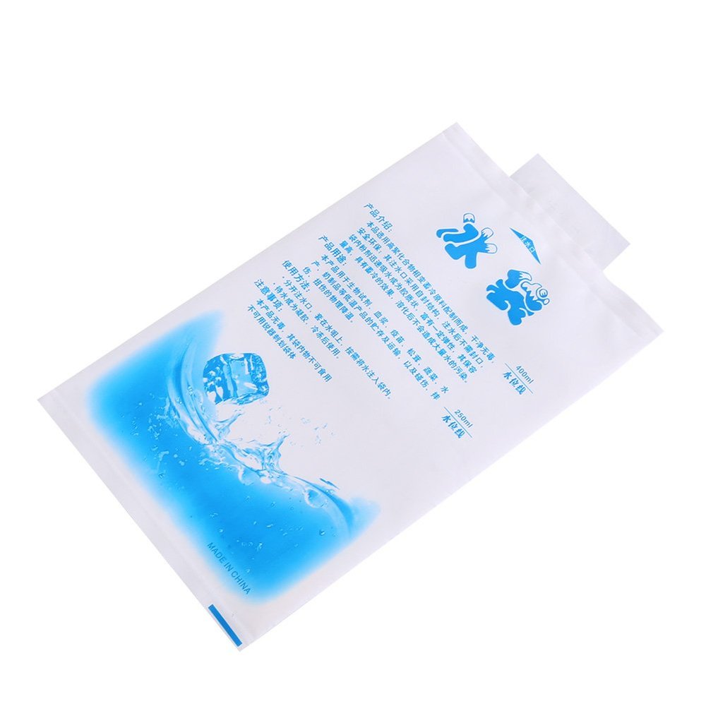 2 X 10pcs Reusable Dry Ice Gel Packs PE Food-Grade Freezable Cooler Gel Bag for Injuries Treatment Food Storage Shipment Long-Lasting Cold Source After Adding Water and Refrigeration (400mL)