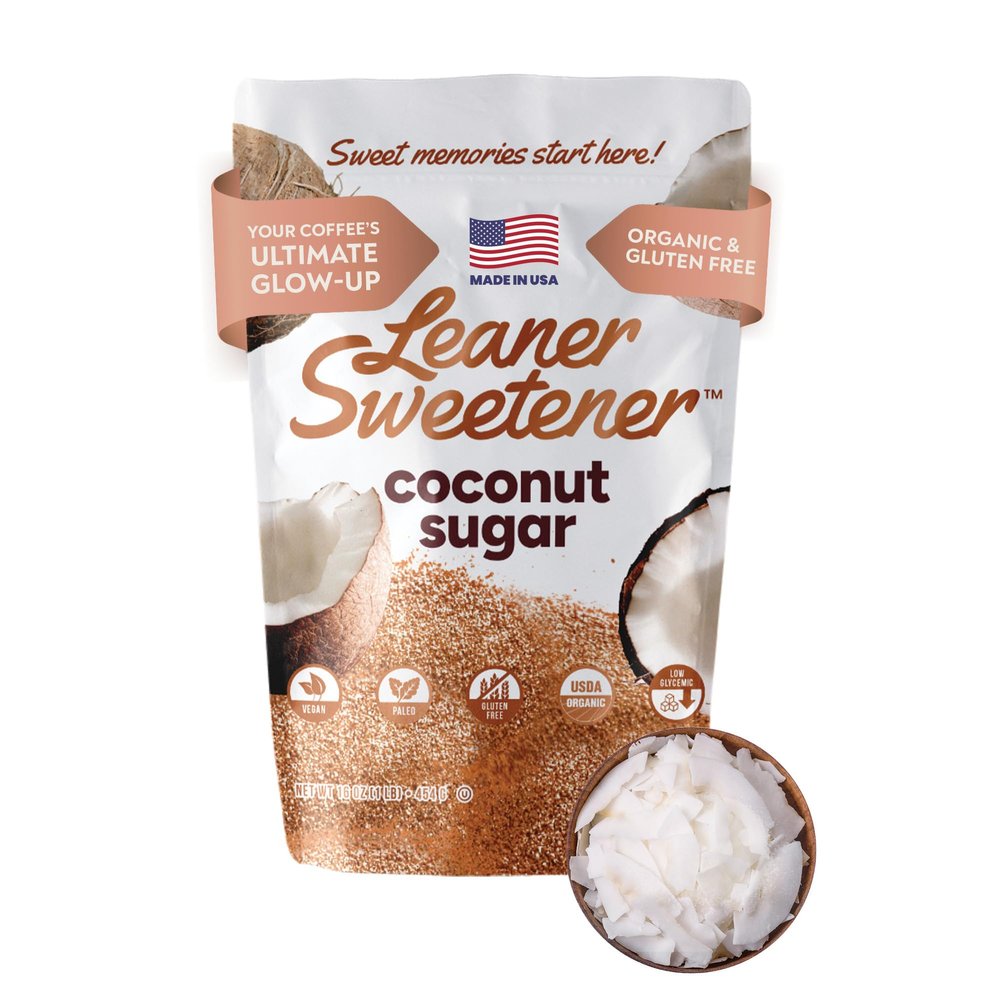Leaner Creamer Non-Dairy Sugar Free Coffee Creamer Powder (Leaner Sweetener Pouch 16oz)