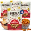 BIENA Chickpea Snacks - Crunchy Roasted Chickpeas - High Fiber Protein Snacks for Adults and Kids - 4-Pack, 5 Ounce Bags - Barbecue view 1