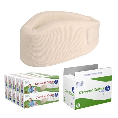 Dynarex Large Cervical Collars, Provides Neck Support for Men and Women, 3" Tall, Polyester & Polyethylene, 1 Case of 10 Collars