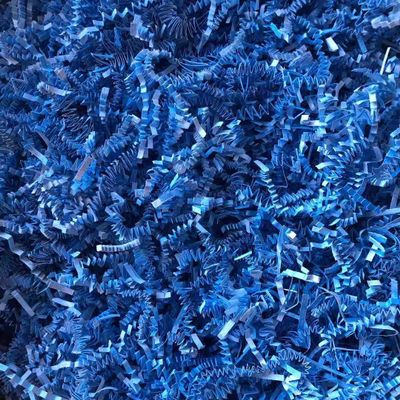 Black Cat Avenue 1 LB Blue Crinkle Cut Paper Shred Filler for Gift Wrap and Basket Filler