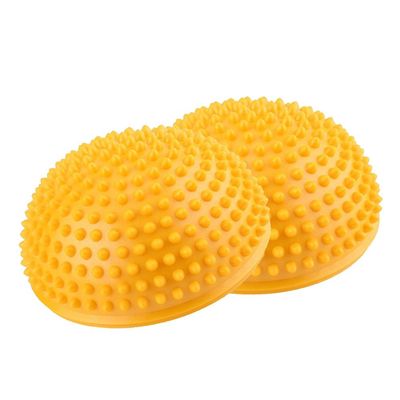 2Pcs/Lot Ball Massage Foot Sports Balance Hedgehog Half Ball Pimples Pilates Ball for Yoga Fitness Gymnastics Exercise (Color : Yellow) Yoga/Fitness Supplies Namona