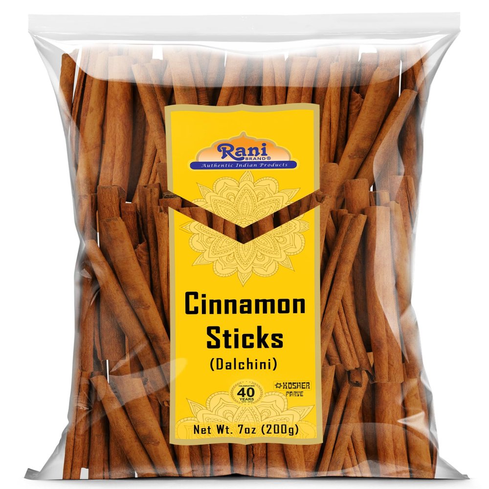 Rani Cinnamon Sticks 7oz (200g) - 36-44 Sticks - Strong Aroma, Perfect for Baking, Cooking & Beverages | 3+ Inches Length - Cassia Saigon Cinnamon from Vietnam | Kosher