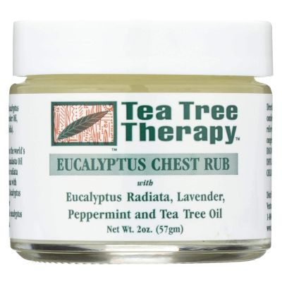2 Pack of Tea Tree Therapy Inc Chest Rub Eucalyptus 2 Oz