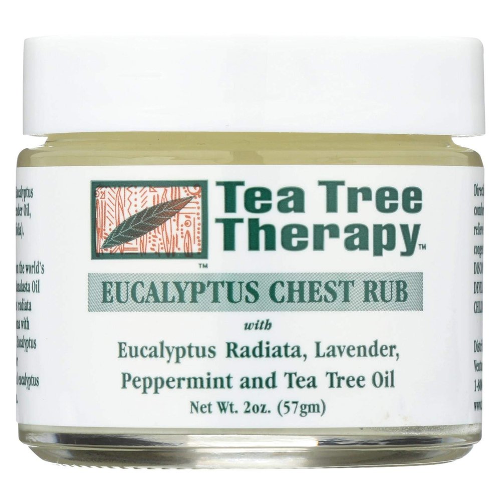 2 Pack of Tea Tree Therapy Inc Chest Rub Eucalyptus 2 Oz