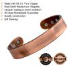 Reevaria - Pure Copper Plain Magnetic Heavyweight Cuff Bracelet for Men, with 8 Magnets 3500 Gauss view 2