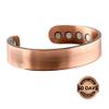 Reevaria - Pure Copper Plain Magnetic Heavyweight Cuff Bracelet for Men, with 8 Magnets 3500 Gauss view 3
