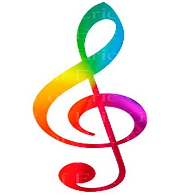 1/2 Sheet - Band Music Rainbow Note Birthday - Edible Cake/Cupcake Party Topper - D22715