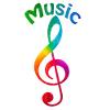 1/4 Sheet - Music Notes Rainbow Band Birthday - Edible Cake/Cupcake Party Topper - D22700 view 1