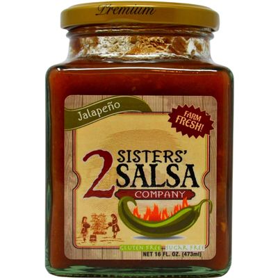 2 Sisters' Salsa Jalapeno Style Salsa 16oz, Pack of 1