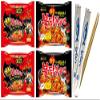Samyang Spicy Hot Chicken Flavor Ramen Spicy Noodles with Fish Logo Chopsticks 2Pcs (Original (2) Hack2X (2)) view 1