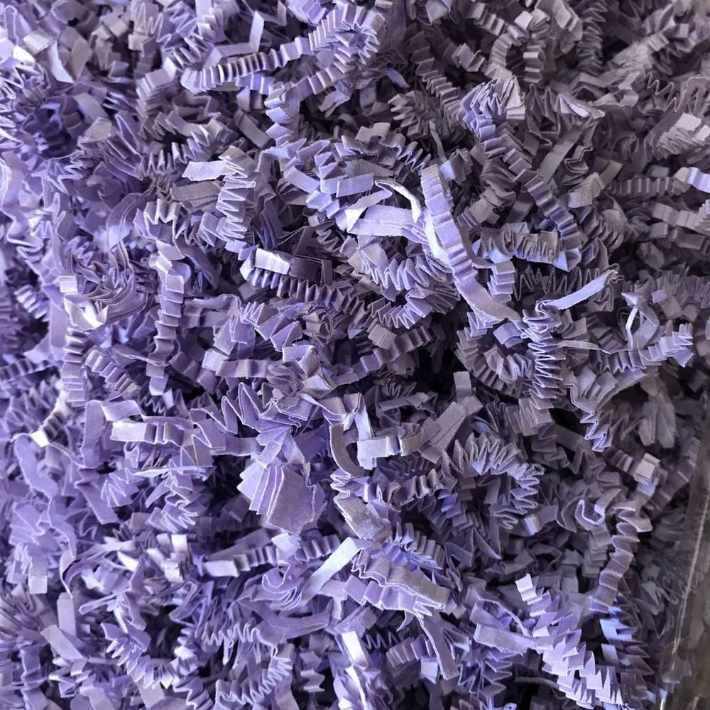 Black Cat Avenue 1/2 LB Lavender Crinkle Cut Paper Shred Filler for Gift Wrap and Basket Filler