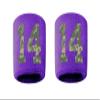 #14 Embroidered/Stitched Sweatband Wristband PURPLE Sweat Band w/ CAMO CAMOUFLAGE Number (2 Pack) view 1