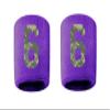 #6 Embroidered/Stitched Sweatband Wristband PURPLE Sweat Band w/ CAMO CAMOUFLAGE Number (2 Pack) view 1