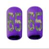 #65 Embroidered/Stitched Sweatband Wristband PURPLE Sweat Band w/ CAMO CAMOUFLAGE Number (2 Pack) view 1
