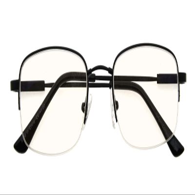CessBlu Bendable Memory Titanium,Blue Light Blocking,Half-Rim Computer Reading Glasses(Black) +2.5