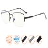 CessBlu Bendable Memory Titanium,Blue Light Blocking,Half-Rim Computer Reading Glasses(Black) +2.5 view 2