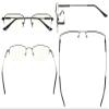 CessBlu Bendable Memory Titanium,Blue Light Blocking,Half-Rim Computer Reading Glasses(Black) +2.5 view 3