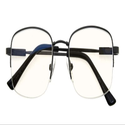 CessBlu Bendable Memory Titanium,Blue Light Blocking,Half-Rim Computer Reading Glasses(Gunmetal) +2.25