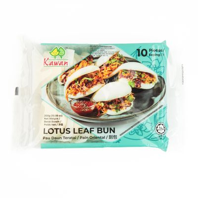 Kawan Lotus Leaf Frozen Bao Buns, 10 Count (Pack of 12) - Fluffy, Taiwanese Style, Easy to Prepare, Versatile for Fillings