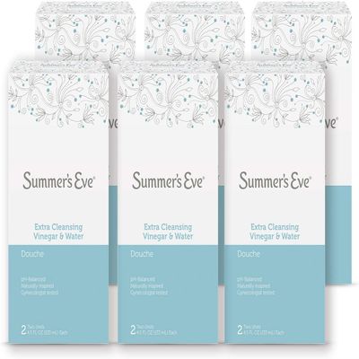 Summer's Eve Douche, Feminine Wash, Extra Cleansing Vinegar & Water, 4.5 FL OZ Bottle (Pack of 6)
