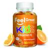 Kids Vitamin C Gummies Chewable for Immune Defense | Plant-Based, Gluten Free | Vegan | 250 mg per Serving | 90 Gummies | Vitamins for Kids by Feel Great Vitamin Co. view 1