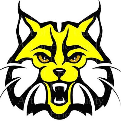 1/4 Sheet - Yellow Bobcat Wildcat Mascot Birthday - Edible Cake/Cupcake Party Topper - D22735