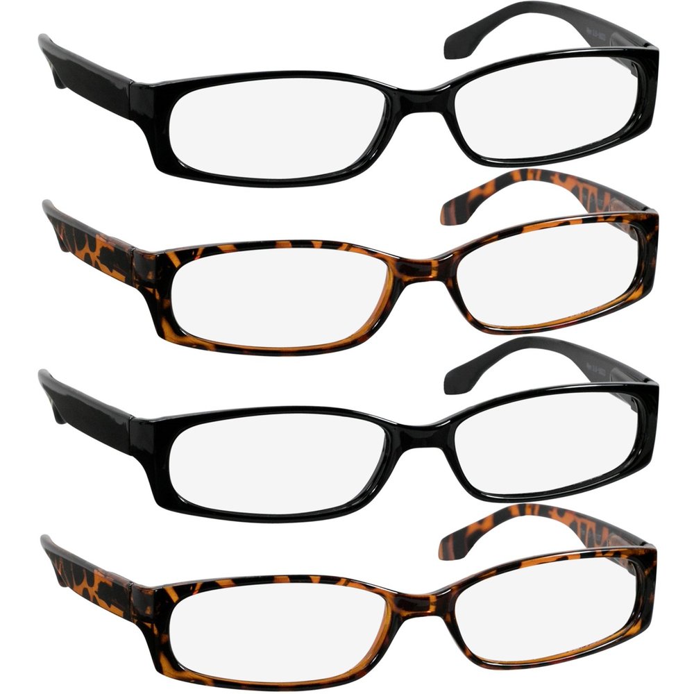 TruVision Readers Reading Glasses - 9503H - 2Black-2Tortoise-4.50